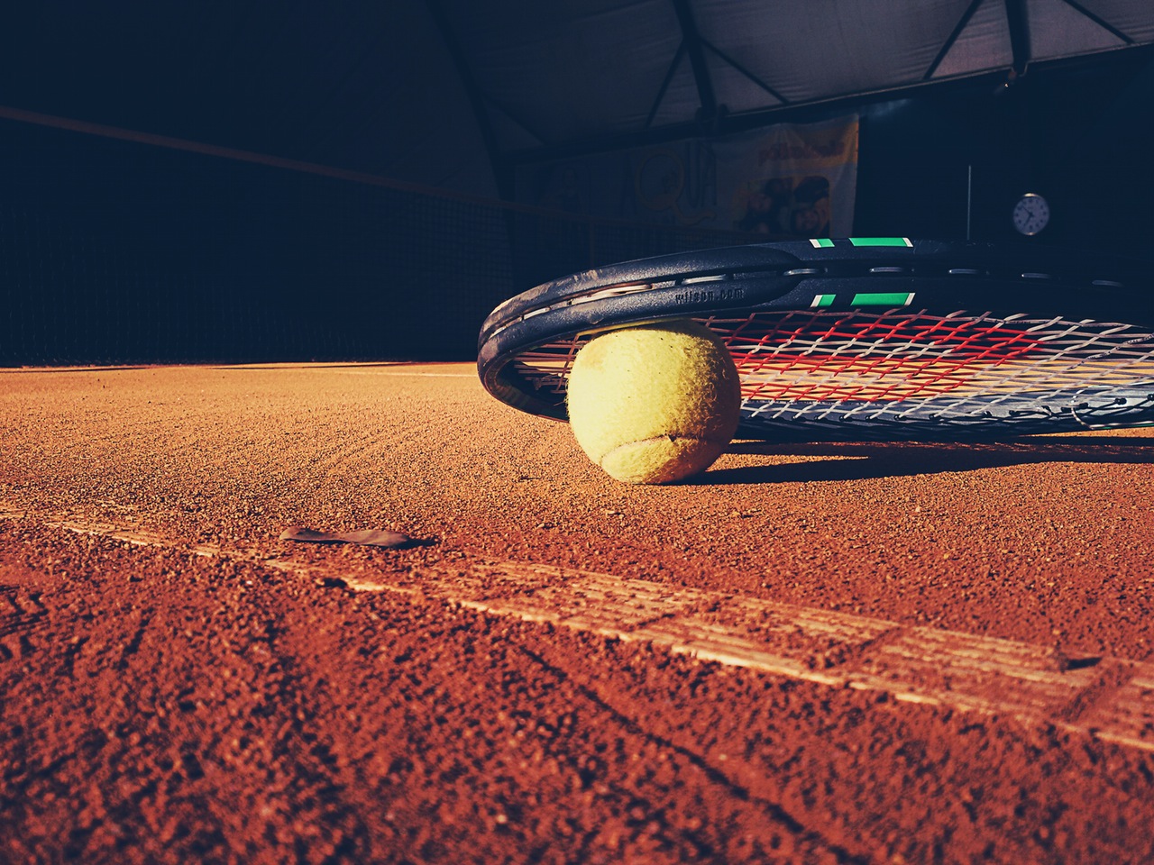 Tennisball Racket Sandplatz