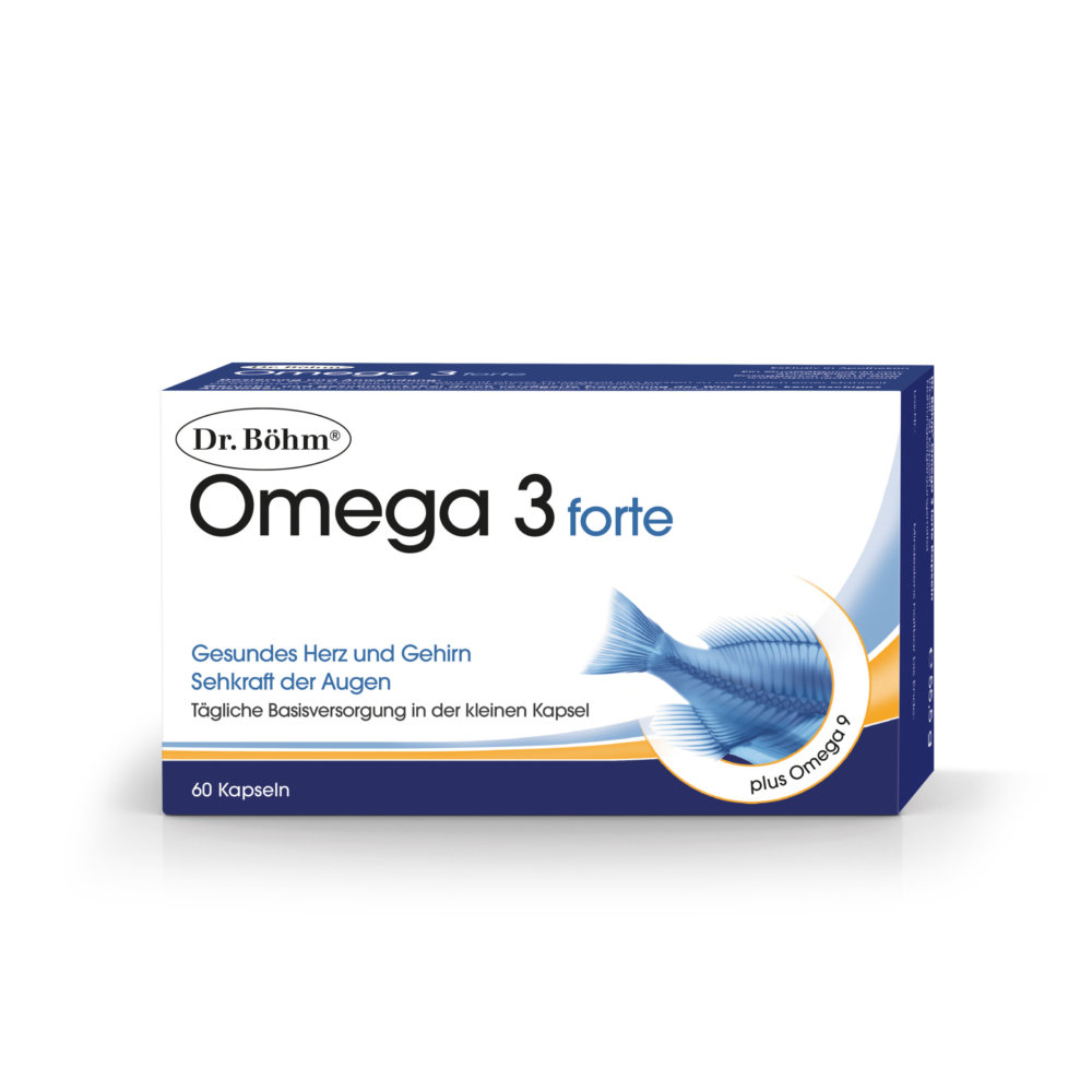 Dr. Böhm® Omega 3 forte - gesundes Herz und Gehirn, Sehkraft für die Augen